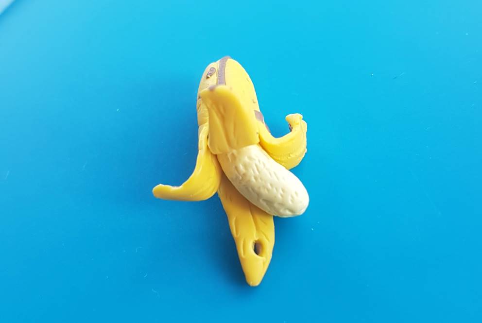 how to make a polymer clay banana earring