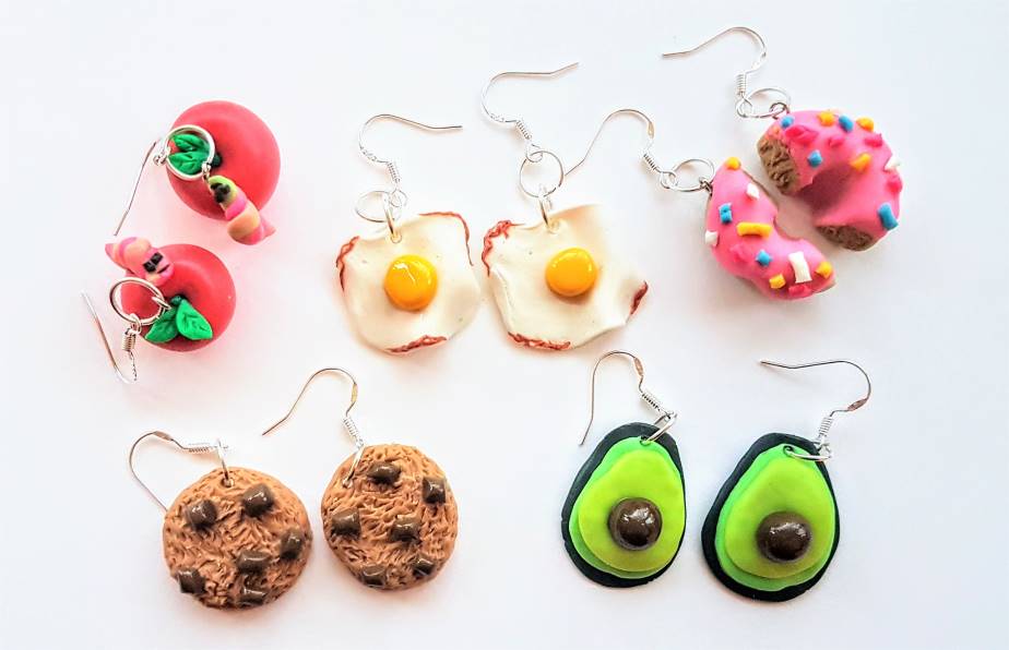 polymer clay earring designs food inspired