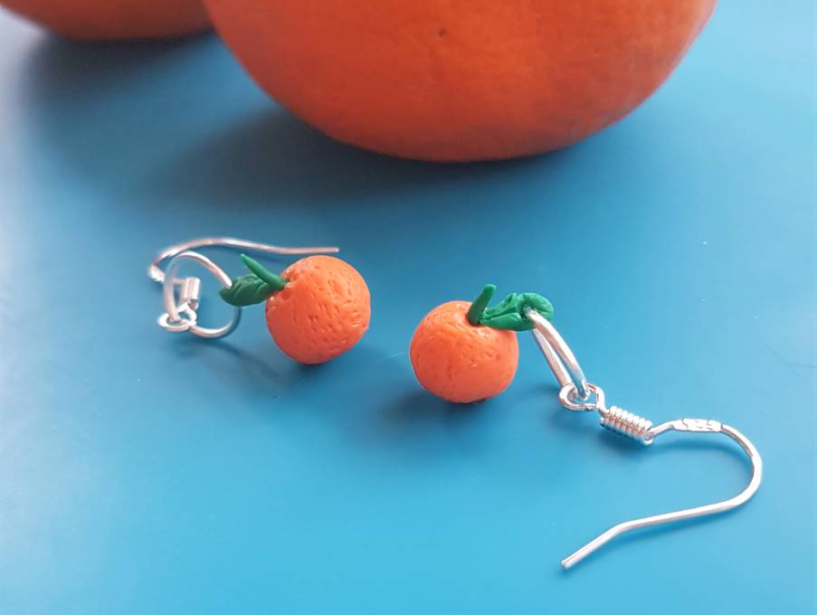 oranges polymer clay earrings fruit polymer clay earring designs