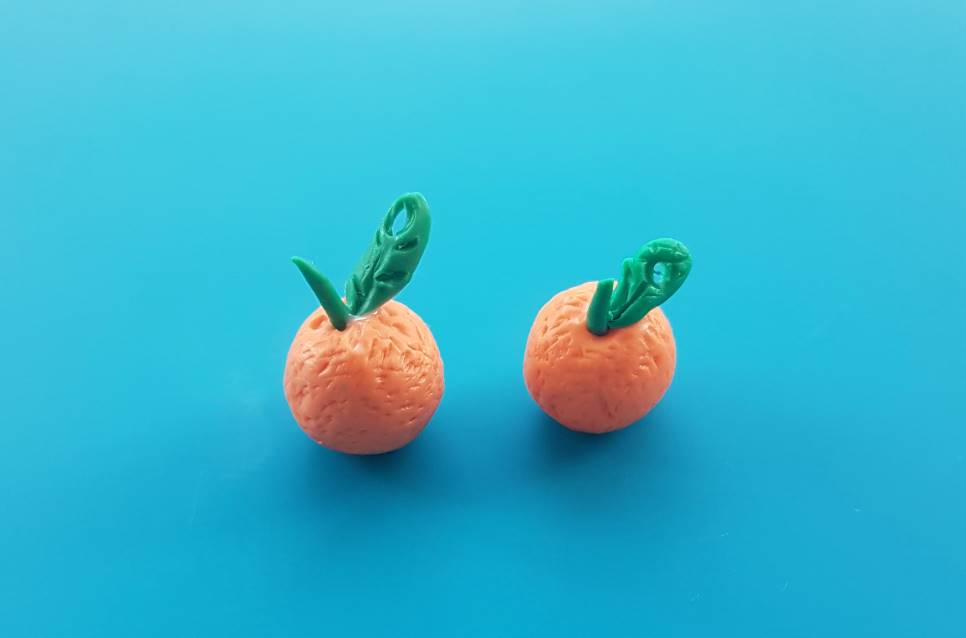 polymer clay oranges fruit polymer clay earring designs