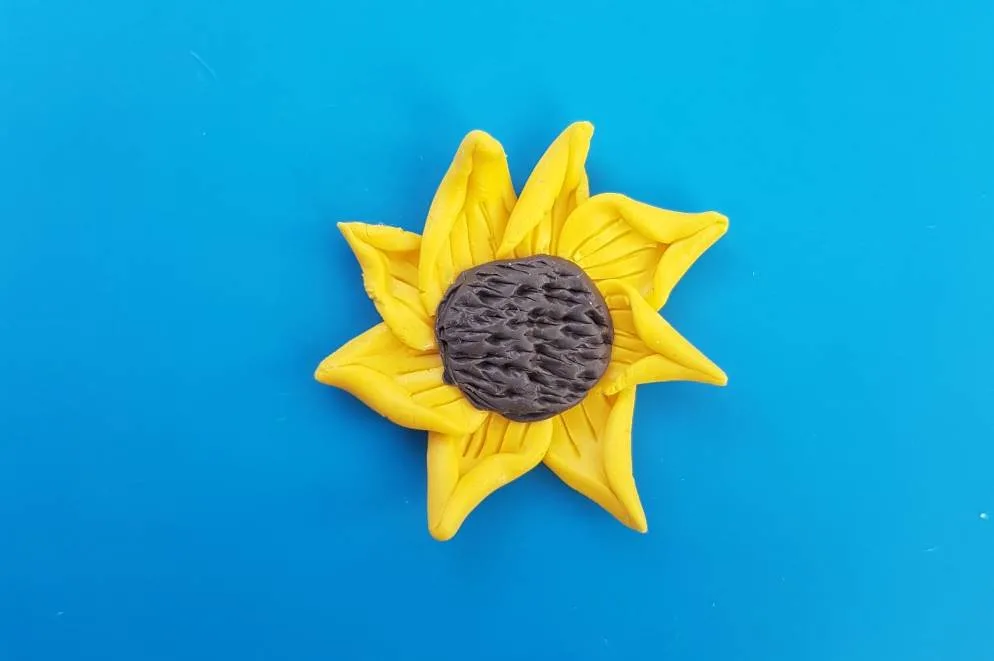 polymer clay sunflower tutorial