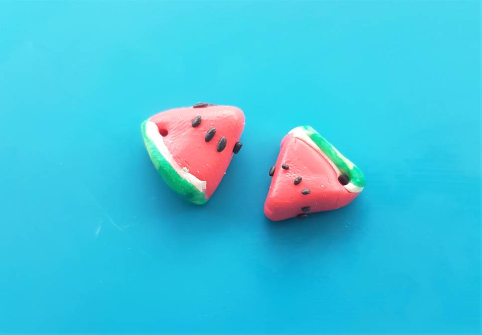 polymer clay watermelon slices