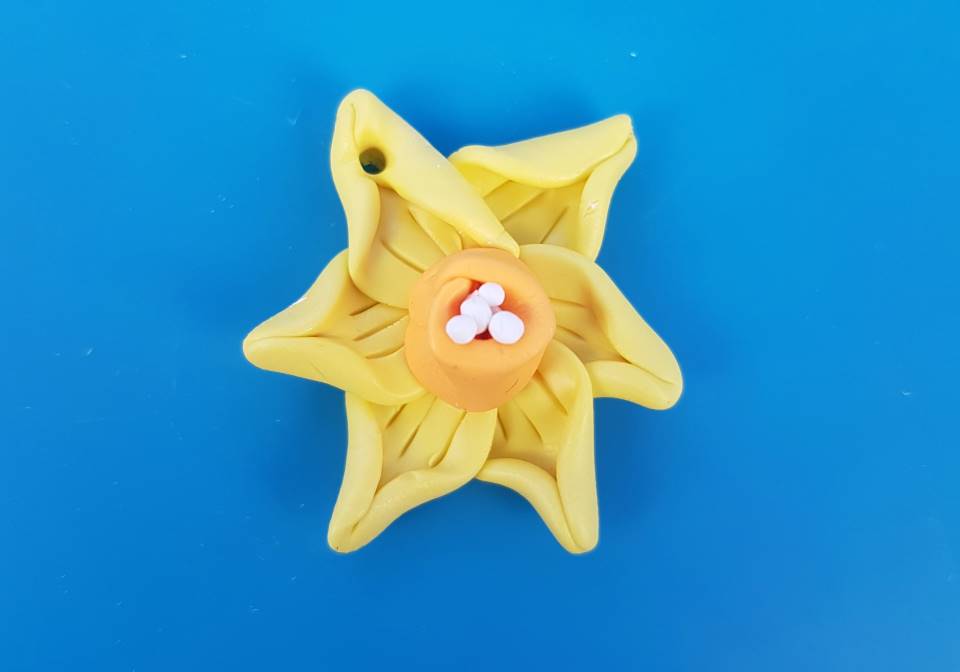 polymer clay daffodil how to make