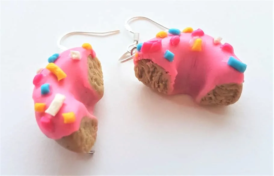donut polymer clay earring designs