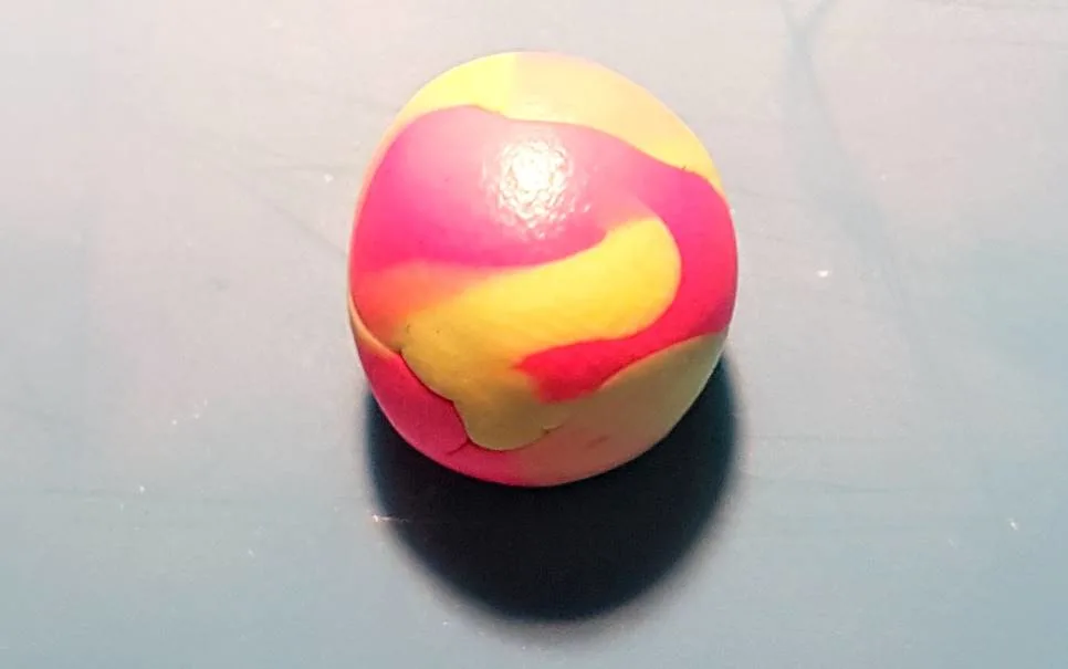 marbled polymer clay ball
