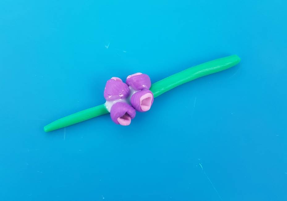 polymer clay hyacinth earring tutorial