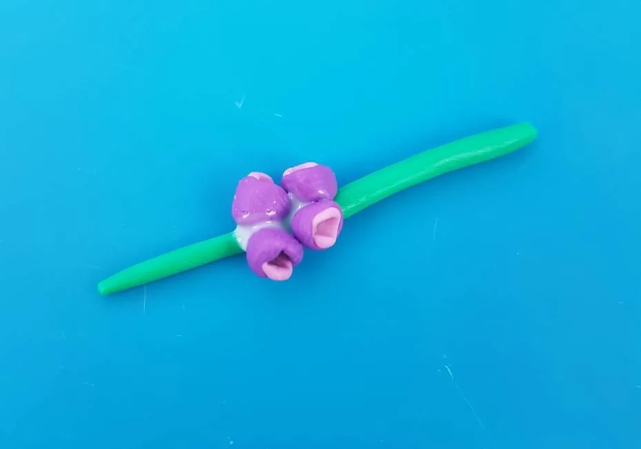 polymer clay hyacinth earring tutorial
