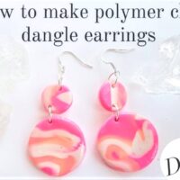 polymer clay dangle earrings - how to make