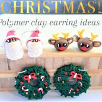 Christmas polymer clay earrings ideas