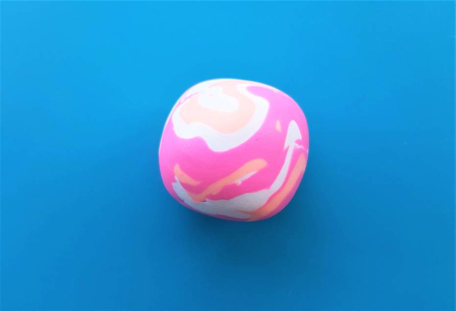 marbled polymer clay ball