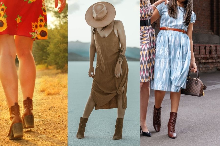 Dresses with tan boots