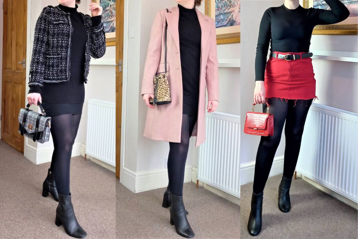 ankle boots with short skirts