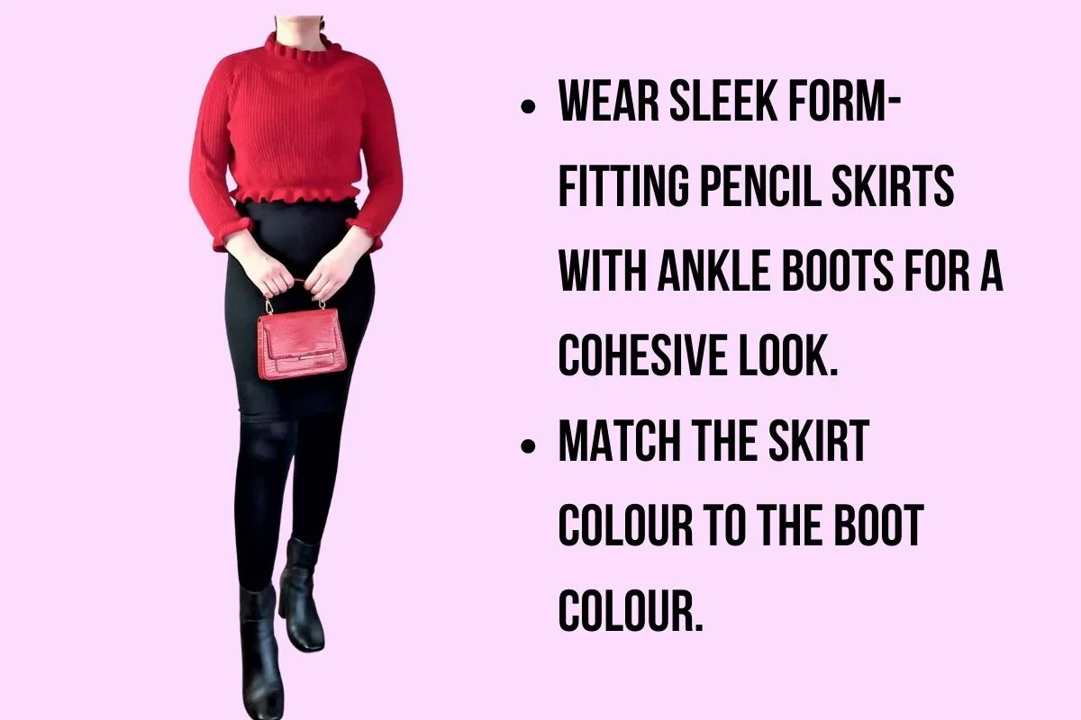 Ankle boots and a pencil skirt
