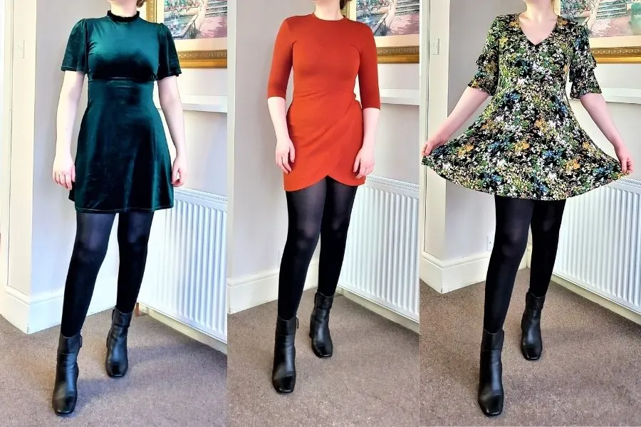 dresses with black ankle boots