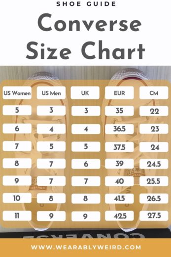 Converse Sizing: Do Converse Run Big or Small? (FAQs/ Chart) - Wearably ...