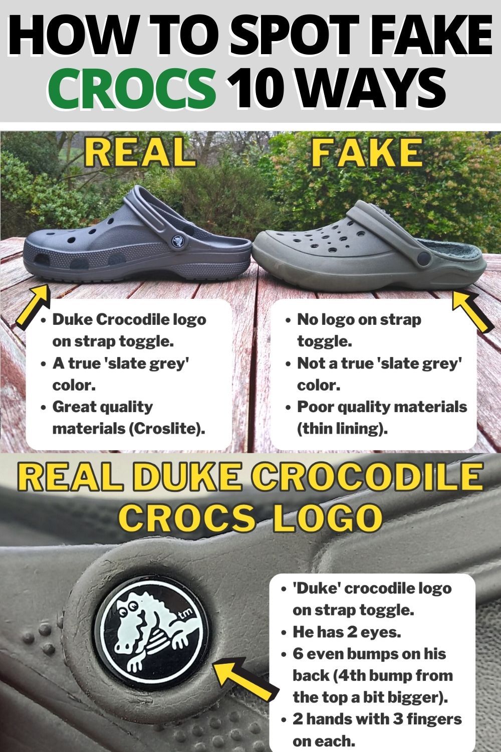 How to spot fake crocs