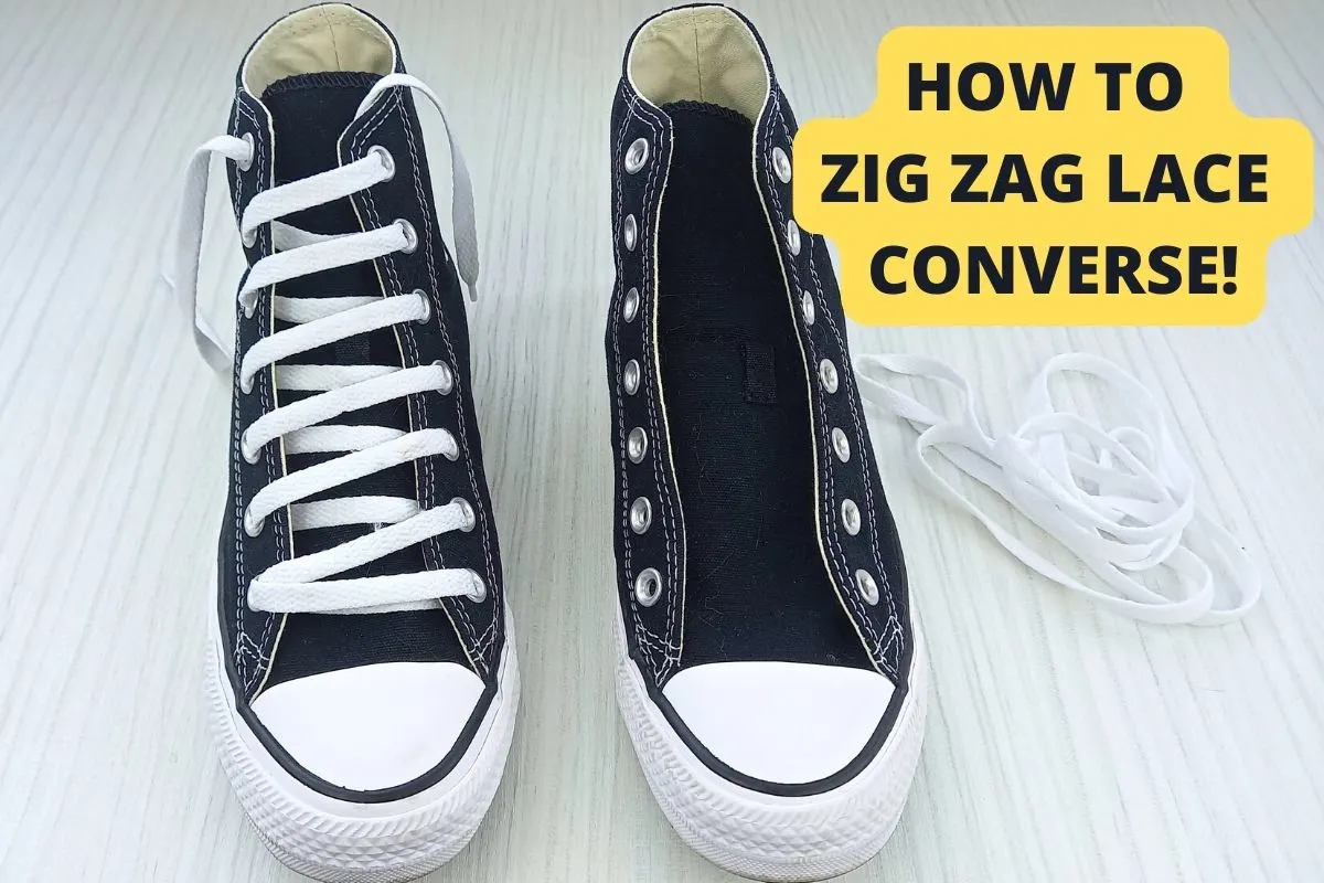 How To Zig Zag Lace Converse