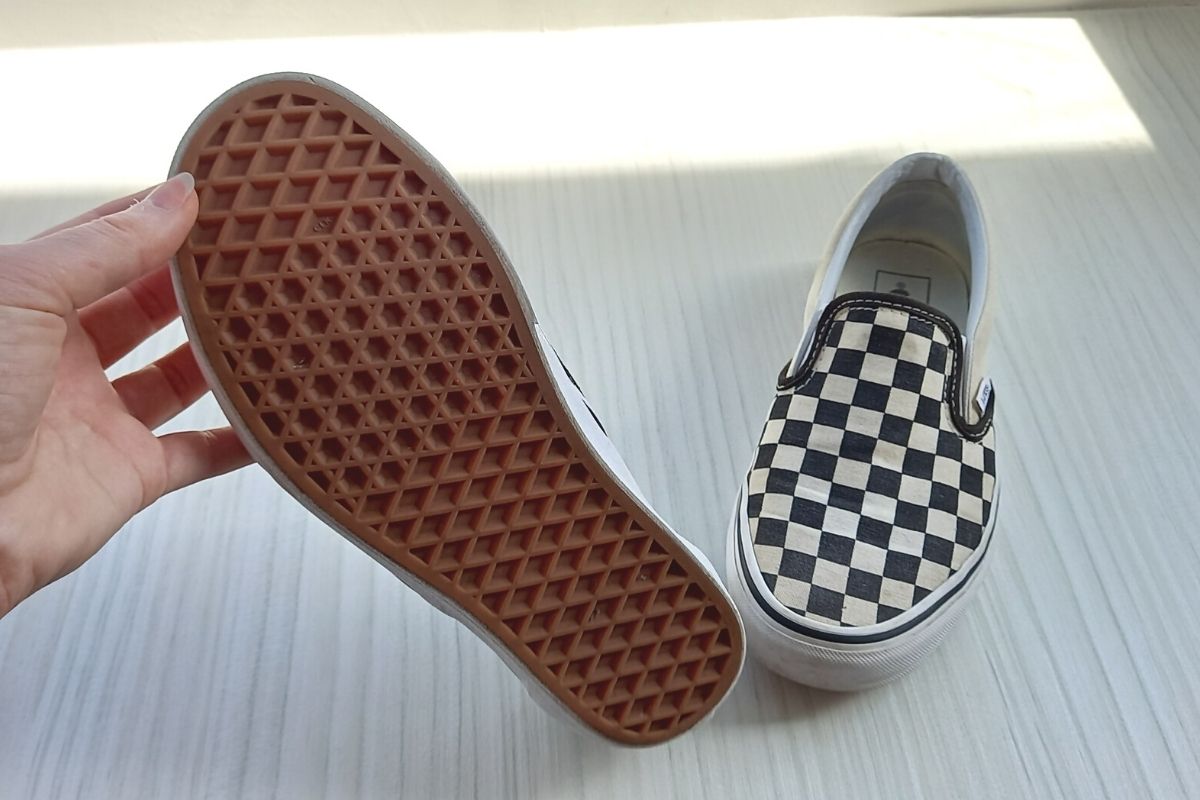 Checkered Vans sole