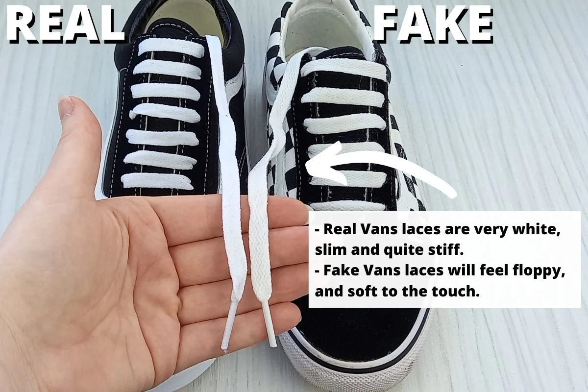 Vans laces fake vs real