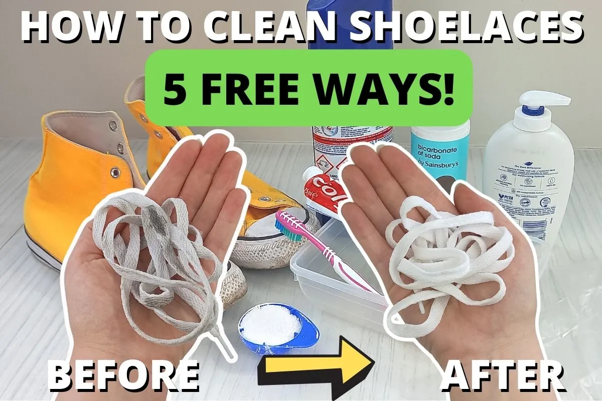 How To Bleach White Shoelaces How To Clean Shoelaces - 5 FREE and Easy Ways - Wearably Weird
