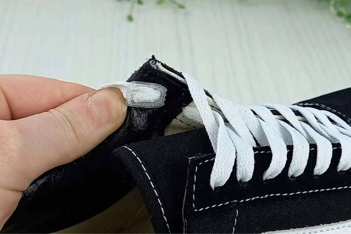 How to lace shoes so they slip on lace anchor
