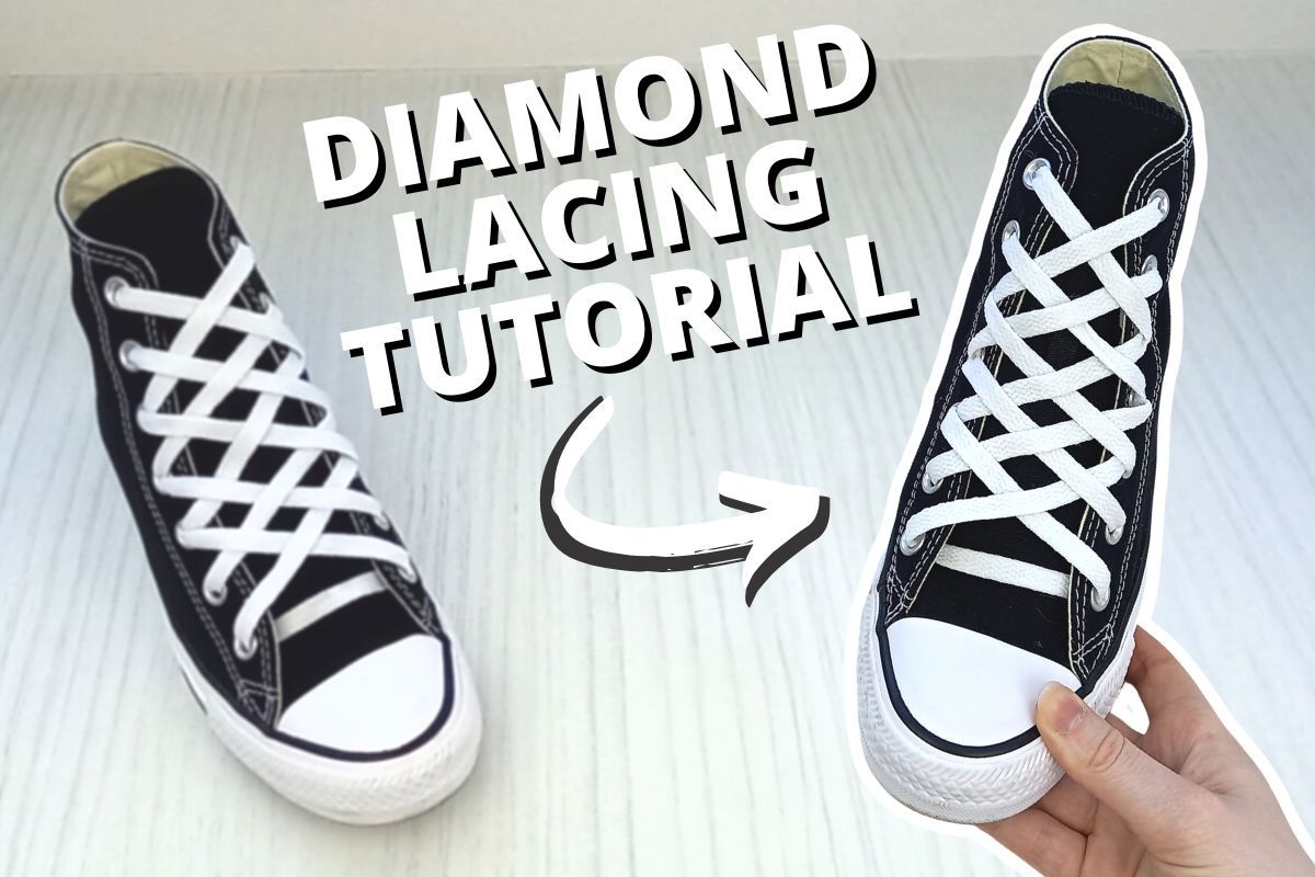 Diamond Lacing Shoes: EASY Guide With Photos - Wearably Weird