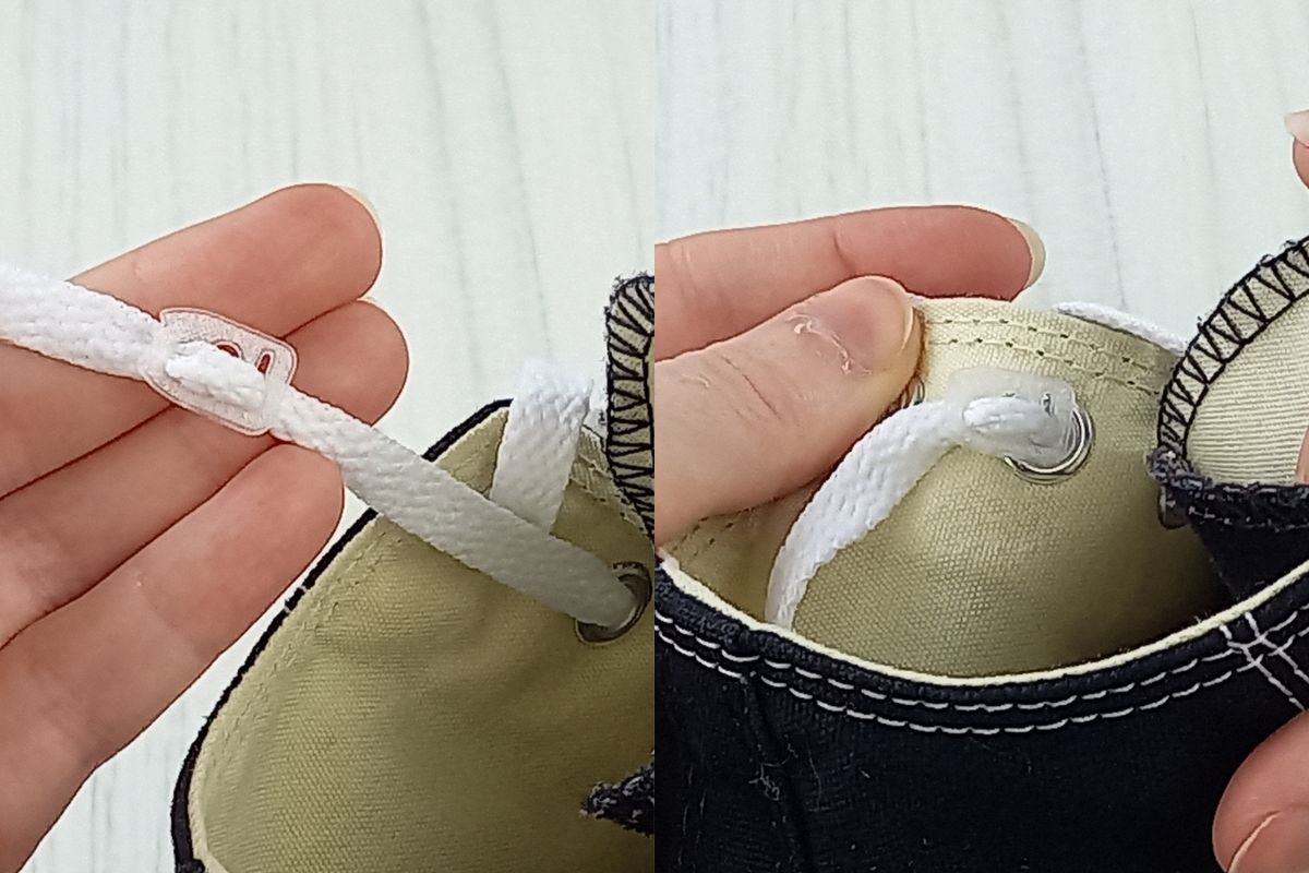 How to hide shoelaces