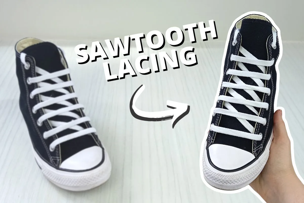 Sawtooth Lacing Shoes: EASY Tutorial (With Photos) - Wearably Weird