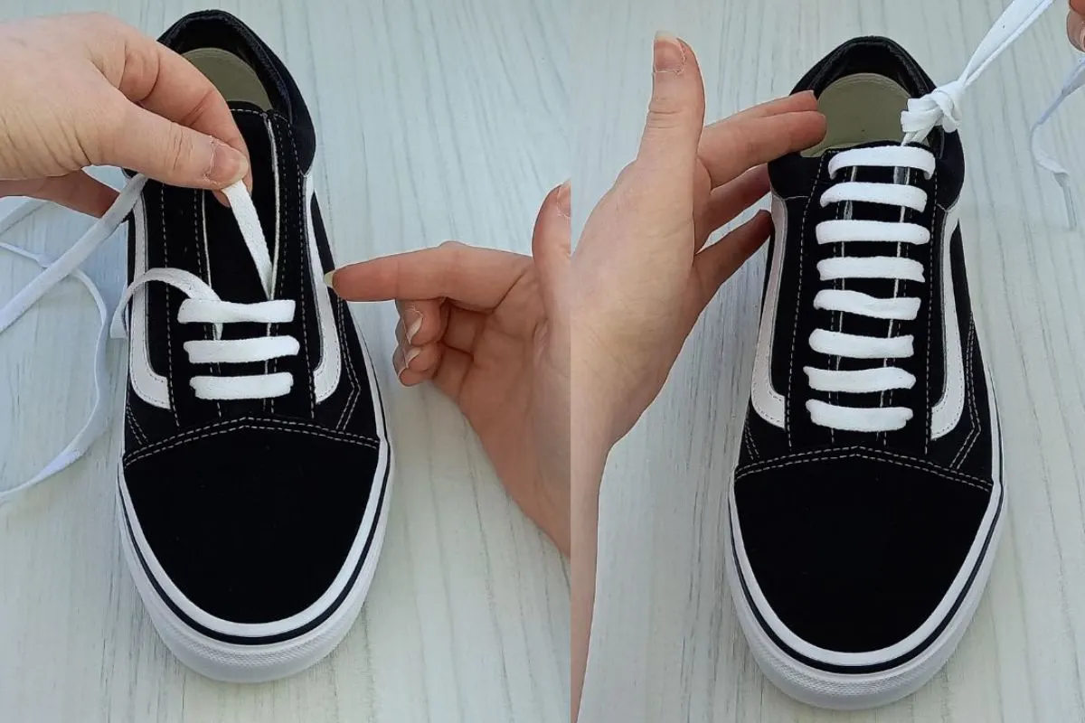 how to bar lace vans