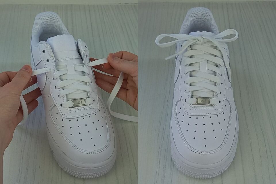 How To Lace Air Force 1s (STANDARD Way) - Wearably Weird